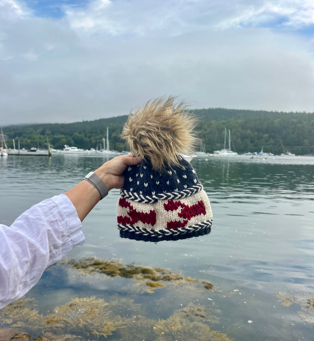 Latvian Braid Lobster Beanie