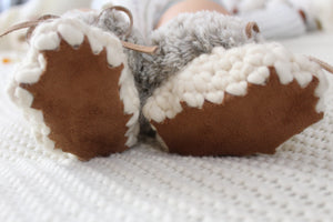 Moccasins with Faux Fur Anklets