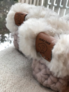 Moccasins with Faux Fur Anklets